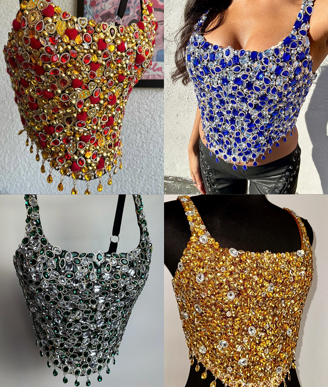 Bedazzled Corset - Choose your own colors!