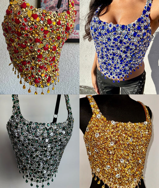 Bedazzled Corset - Choose your own colors!
