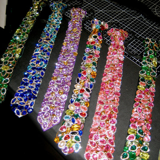 Bedazzled Gem Tie
